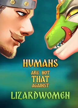 Humans are not that against Lizardwomen (лого)